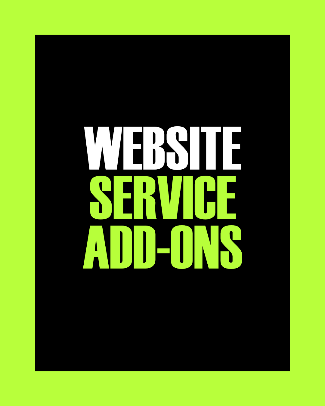 Website Service Add-Ons
