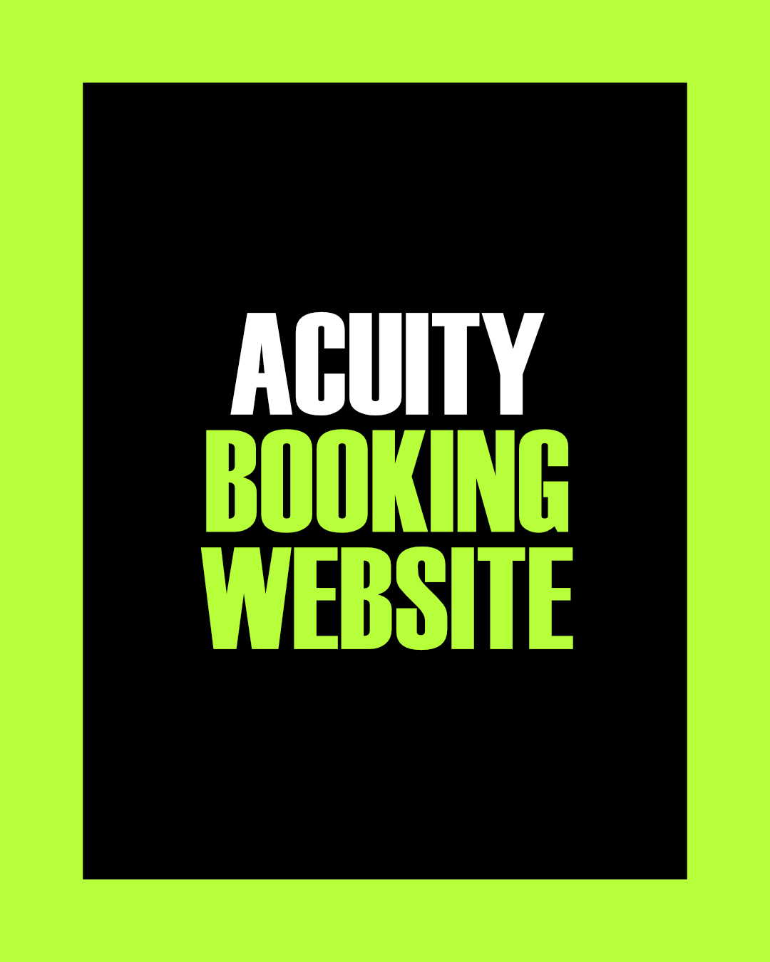 Acuity Scheduling Booking Website