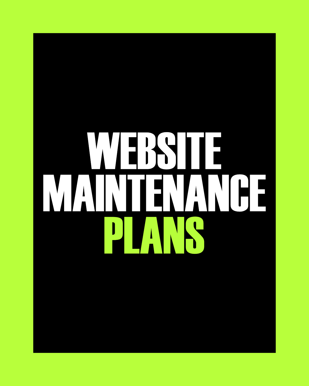Website Maintenance Plans